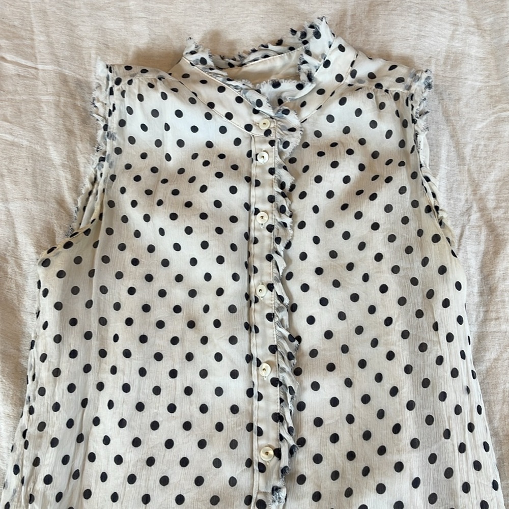 J.Crew Women’s Silk Polka Dot Blouse